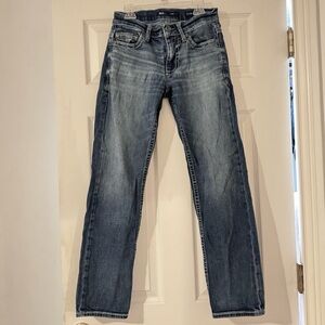 Men’s Buckle BKE Dark Blue Straight Jeans